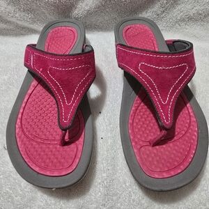 Dansko Women's Fuchsia and Gray Sandals
